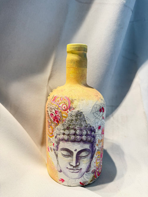 Decorative bottle with Decoupage