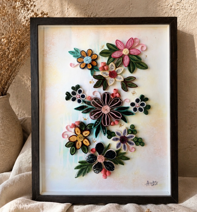 Paper Quilling Floral Harmony